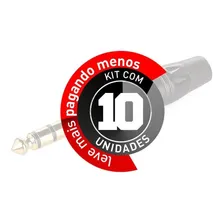 Conector P10 Estéreo Linha Gold - Cirilo Cabos - Kit Com 10 Foto mini  2