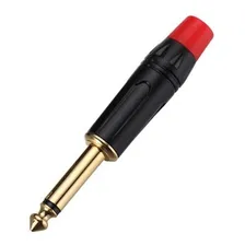 Conector P10 Mono Cirilo Cabos 6mm - Vermelho Foto  mini 1