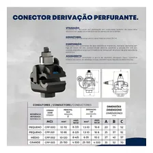 Conector Perfurante Cdp 10-70/95mm Derivação 1,5-10mm Foto mini 2