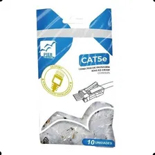 Conector Pier Telecom Plug Rj45 de Passagem Cat5e Ez Crimp Pct com 10 Peças Foto mini 1