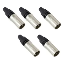 Conector Plug Canon Xlr Linha Macho - Kit 5 Un Foto mini 1