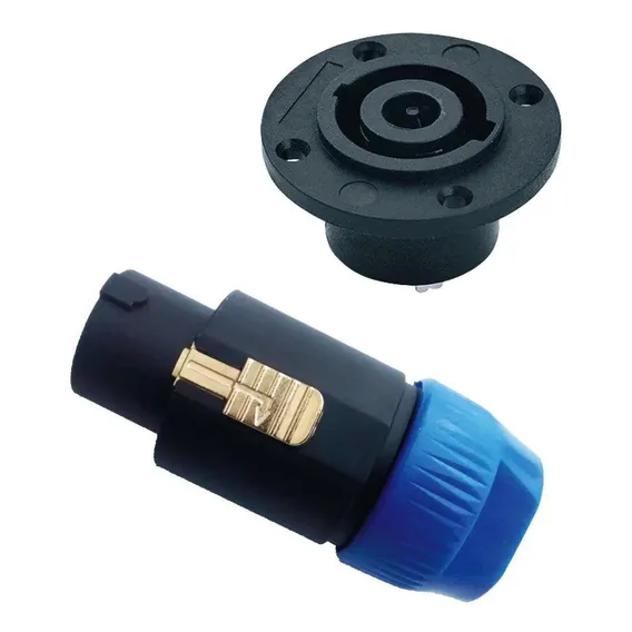 Conector Plug Speakon Macho Fêmea 8 Polos Kit Painel Linha Foto 1