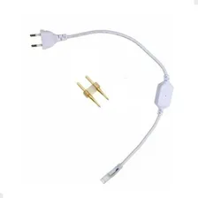 Conector Plug Tomada Fonte Mangueira Neon Led Cor Branco Foto mini  3