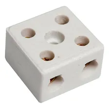 Conector Porcelana Brasfort 2 Polos 16mm 8766 - Kit C/50 Foto mini 1