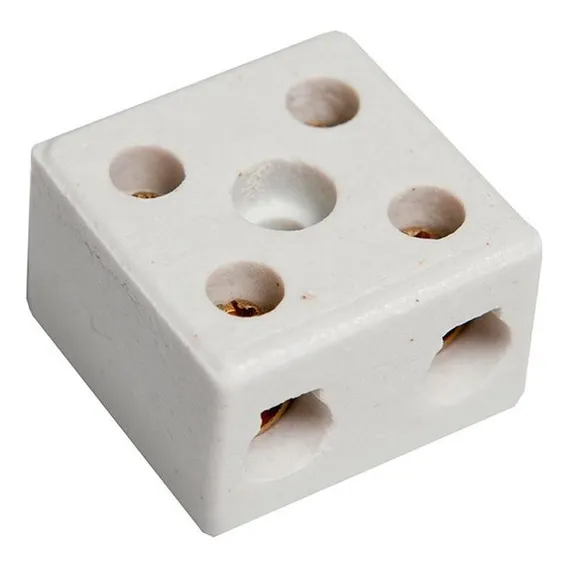 Conector Porcelana Brasfort 2 Polos 16mm 8766 - Kit C/50 Foto 1