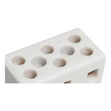 Conector Porcelana Brasfort 3polos 06mm 8608 - Kit C/100 Foto mini  3