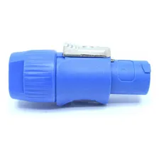 Conector Powercon Speakon Macho Entrada 3polos 20a Wireconex Cor Azul Foto mini  2