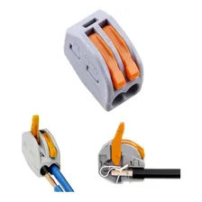 Conector Rápido Emenda 2 Fios S/ Solda S/ Parafuso Seguro Foto mini  2