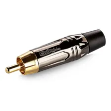 Conector Rca Linha Gold - Cinza - Kit Com 5 Foto  mini 1