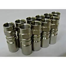 Conector Rg6 Pacote Com 10 Peças Para Cabo Coaxial Rg6 Foto mini 2