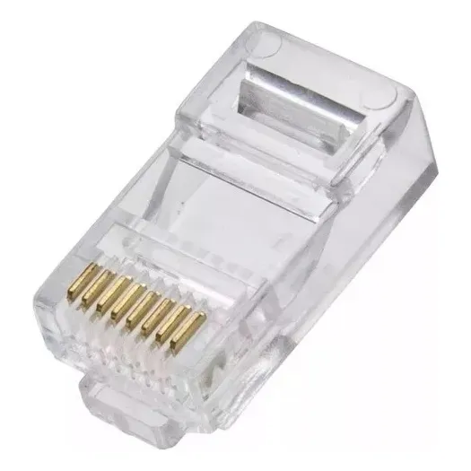 Conector Rj45 Cabo Rede Adsl Lan Plug Internet Kit Com 300 Foto 1