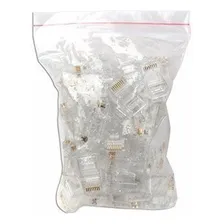 Conector Rj45 Cabo Rede Cat 5e Kit 100 Unidades Rj 45 Lan Foto mini 1