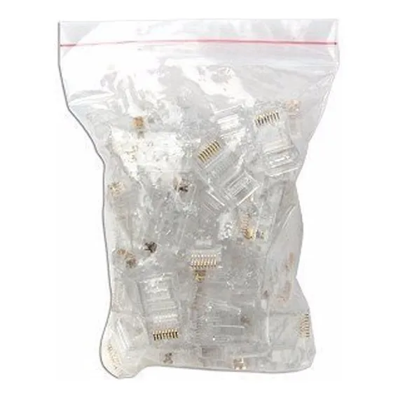 Conector Rj45 Cabo Rede Cat 5e Kit 100 Unidades Rj 45 Lan Foto 1