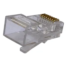 Conector Rj45 Cat6 Banho De Ouro Pacote Com 100peças Foto mini 3