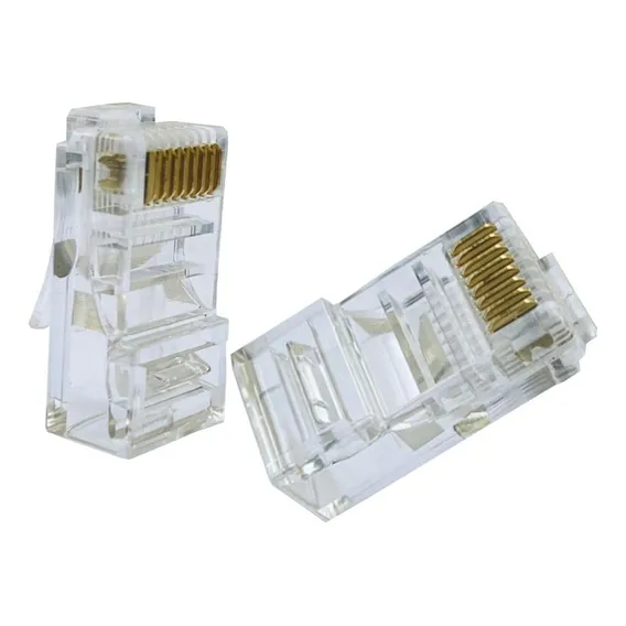 Conector Rj45 Cat6 Banho De Ouro Pacote Com 100peças Foto 1