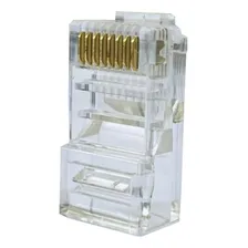 Conector Rj45 Cat6 Banho De Ouro Pacote Com 100peças Foto mini 2