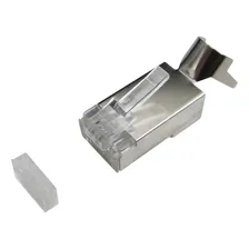 Conector RJ45 CAT6 Blindado Profissional Cat6a Cat7 Plug Kit C/10pçs Foto mini 4
