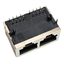 Conector Rj45 Duplo Painel Ethernet Network Receiver/send Foto mini  2