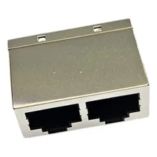 Conector Rj45 Duplo Painel Ethernet Network Receiver/send Foto  mini 1