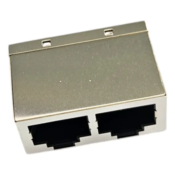 Conector Rj45 Duplo Painel Ethernet Network Receiver/send Foto 1