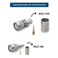 Conector Tnc Macho Reto Cabo Rgc213 Plug Tm-10 Foto mini 2