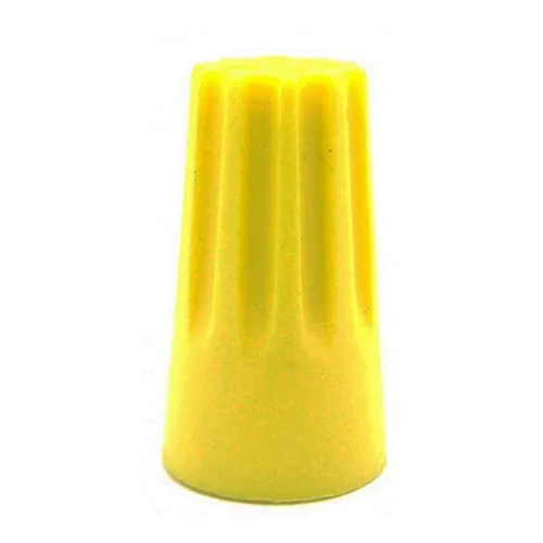 Conector Torção Elétrica Emenda Isola Cabos 50 Pçs Amarelo Foto 1