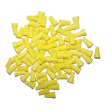 Conector Torção Elétrica Emenda Isola Cabos 50 Pçs Amarelo Foto mini  2