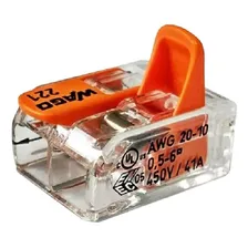 Conector Wago 221-612 Cooktop Inducao Electrolux A25059801 Cor Transparente/laranja Foto mini 1