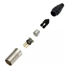 Conector Xlr Cabo Macho 3 Polos Nickel Nc3mxx-d Neutrik Original Foto mini  2