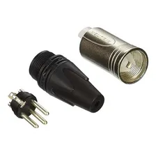 Conector Xlr Cabo Macho 3 Polos Nickel Nc3mxx-d Neutrik Original Foto mini  3