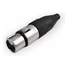Conector Xlr Linha 3 Polos Femea Sa2x Niquelado Santo Ângelo Cor Preto Foto  mini 1