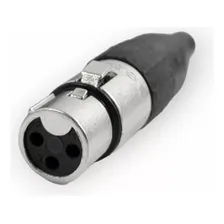 Conector Xlr Linha 3 Polos Femea Sa2x Niquelado Santo Ângelo Cor Preto Foto mini  2