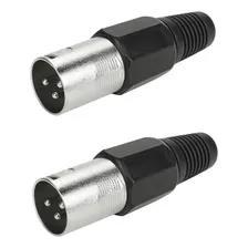 Conector Xlr Macho Plug Cannon Basic Kit C/ 2 Foto  mini 1