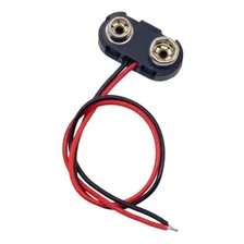 Conector/clip Para Bateria 9v Plástico RĂgido 10 Unidades Cor Preto T 10 Foto mini 1