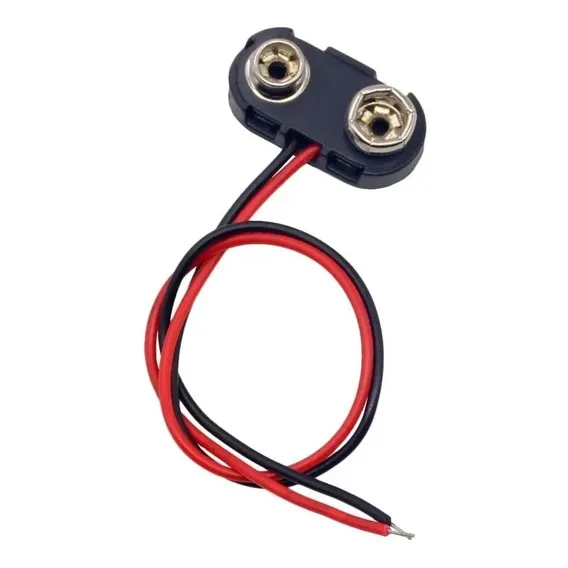 Conector/clip Para Bateria 9v Plástico RĂgido 10 Unidades Cor Preto T 10 Foto 1
