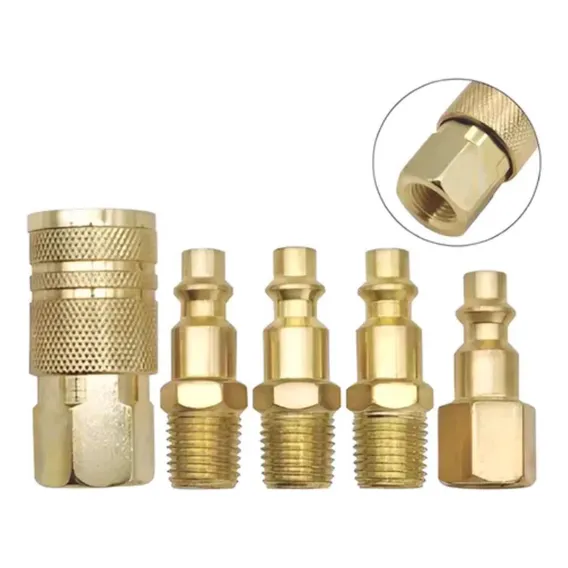 Conectores Engate Rápido Rosca 1/4 Npt 5 Peças Ar Comprimido Foto 1