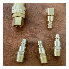 Conectores Engate Rápido Rosca 1/4 Npt 5 Peças Ar Comprimido Foto mini  3