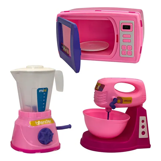 Confeitaria Liquidificador Microondas Batedeira Kit Bs Toys Foto 1