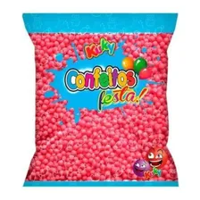 Confeito Bolinhas Saborosas De Morango Pacote Com 500g Foto  mini 1