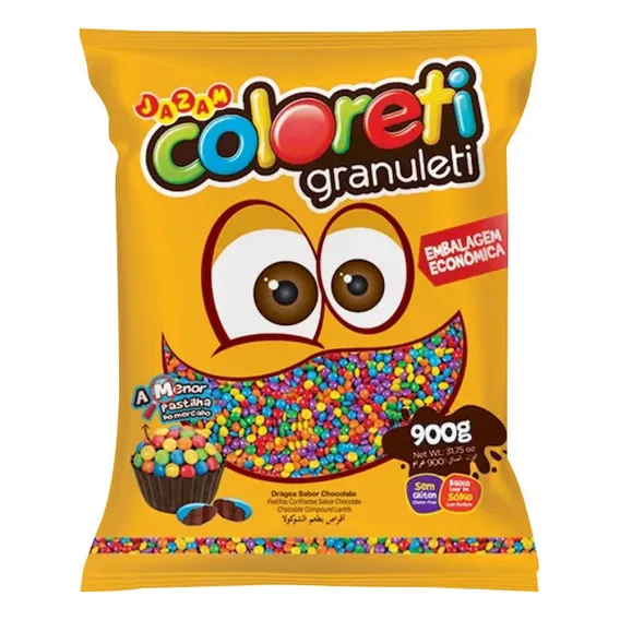 Confete Chocolate Granuleti Colorido - 900g Foto 1