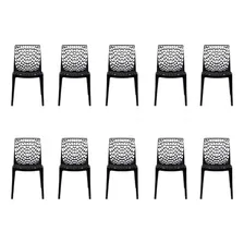 Conforto Sofisticado Gruvyer Preto 10 Cadeiras Sala Jantar Foto mini 1