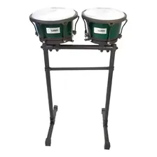 Congas Compactas Verde + Suporte Rack Luen 51007vd Tumbadora Cor Verde-escuro Foto mini 1