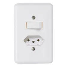 Conj 1 Tomada 10a + Interruptor Simples Ilumi Stylus 20200 Foto mini 1