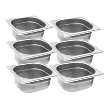 Conj. 6 Cubas Gastron么mica Inox Gn 1/6x65 Mm 1 Litro Foto mini 1