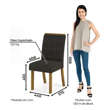 Conj Sal Jantar Mesa Tamp Mdf C/vidro 6 Cad Zuri Casa 812 Foto mini  2
