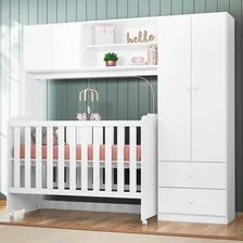 Conjugado Infantil Berço E Armario 4 Pt 999150 Branco Plla Foto mini 2