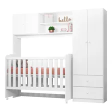 Conjugado Infantil Berço E Armario 4 Pt 999150 Branco Plla Foto mini 1