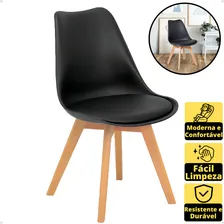 Conjunto 02 Cadeiras Eames Wood Leda Design | Magazine Decor Cor Preta Foto mini 4