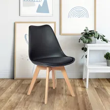 Conjunto 02 Cadeiras Eames Wood Leda Design | Magazine Decor Cor Preta Foto mini  2