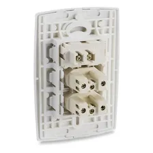 Conjunto 1 Interruptor 2 Tomadas Force Line Cor Branco Foto mini 2